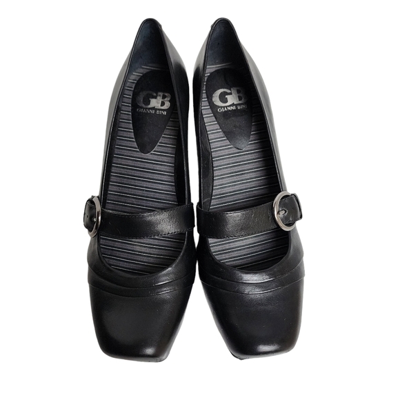 GIANNI BINI LEATHER UPPER MARY JANE SQUARE TOE SLIP ON PUMP - Picture 7 of 10